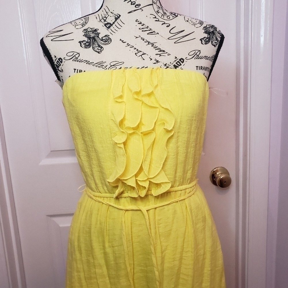 ACCIDENTALLY in Love Dress small yellow beach wear coverup